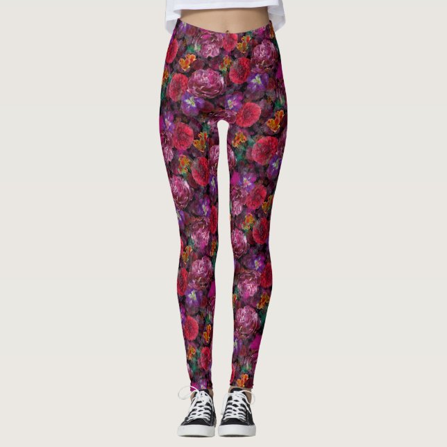 Leggings Polainas florales destruidas vu de Déjà (Anverso)