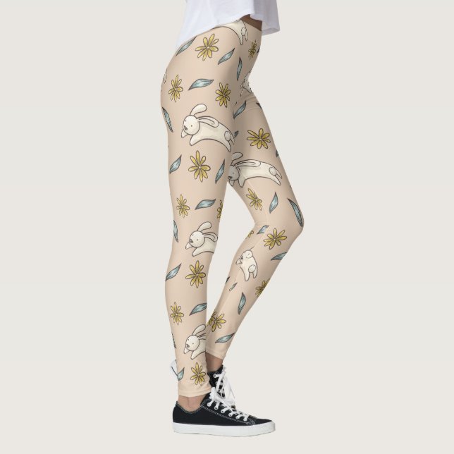 Leggings Polainas florales elegantes de Pascua el | del (Derecha)
