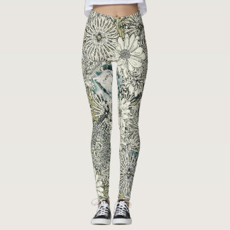 Leggings Polainas florales ilustradas