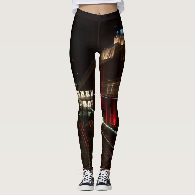 Leggings Polainas fotas abstracta, edificio (Anverso)