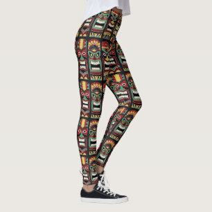 Leggings Polainas frescas del tótem de Tiki