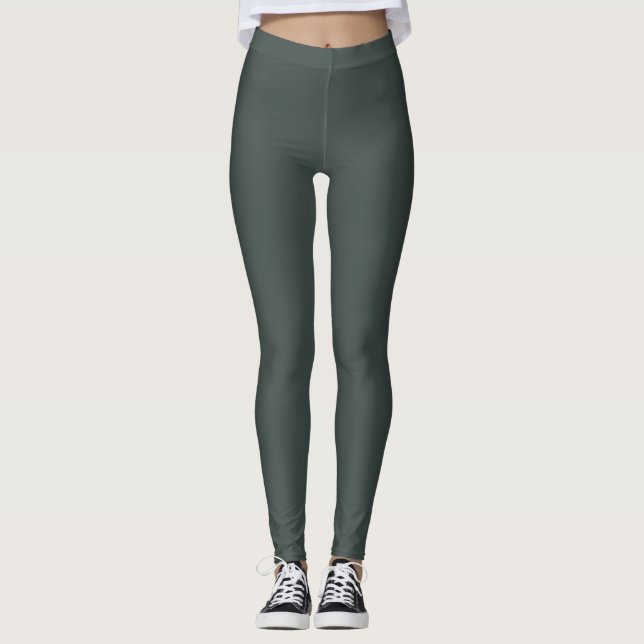 Leggings Polainas grises de la moda de la aptitud de la (Anverso)