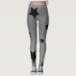 Leggings Polainas grises estrelladas