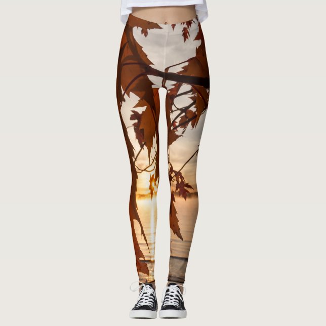 Leggings Polainas hoja de arces (Anverso)