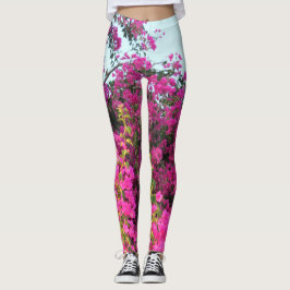 Leggings Polainas impresas foto rosada brillante del