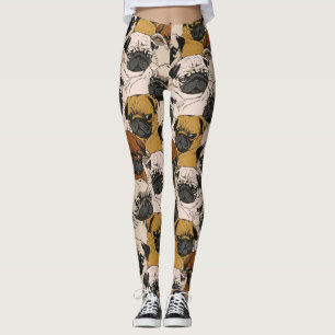 Leggings Polainas impresas modelo del perro de la raza del