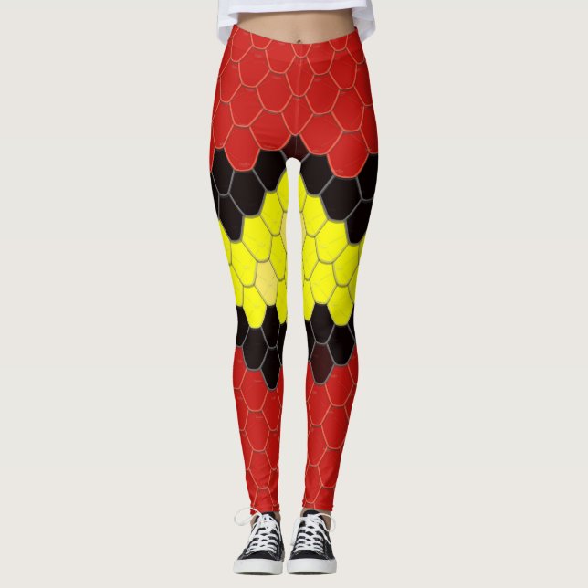 Leggings Polainas impresas modelo hexagonal (Anverso)
