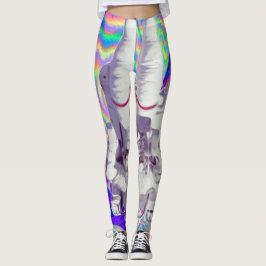 Leggings Polainas iridiscentes olográficas del espacio del