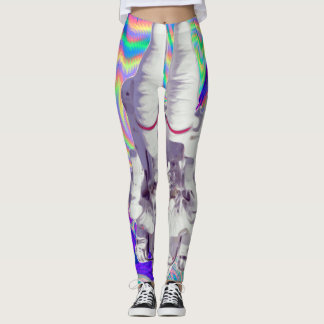 Leggings Polainas iridiscentes olográficas del espacio del
