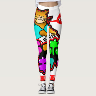 Leggings Polainas japonesas del gato YOROSHIKU del teclado