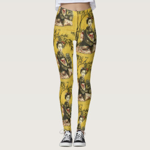 Leggings Polainas japonesas del geisha y del demonio del