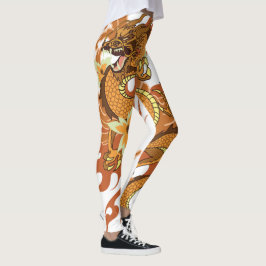 Leggings Polainas japonesas del tatuaje del dragón