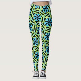 Leggings Polainas Jimette Diseño amarillo azul y negro