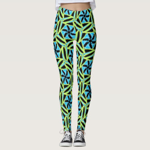 Leggings Polainas Jimette Diseño amarillo azul y negro