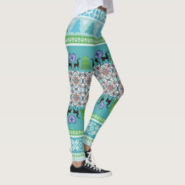 Leggings Polainas justas del azul de la isla