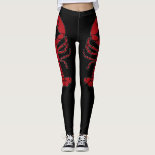 Leggings Polainas lindas de la playa de la langosta