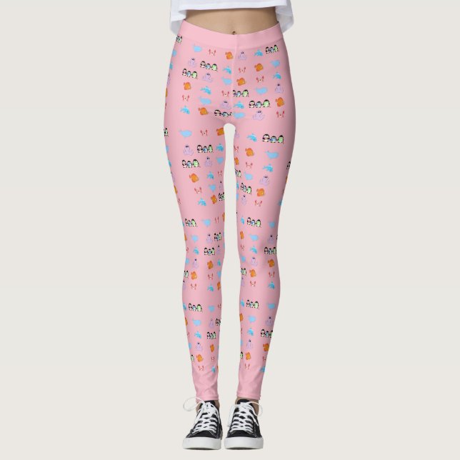 Leggings Polainas lindas del bebé adulto animals/ABDL el | (Anverso)