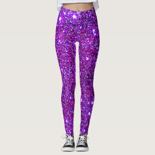 Leggings Polainas lindas purpurinoso brillantes púrpuras d