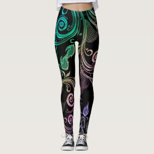 Leggings Polainas líquidas psicodélicas