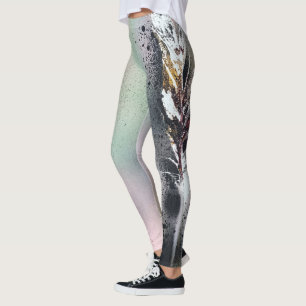 Leggings Polainas llenas de la pluma de la pierna