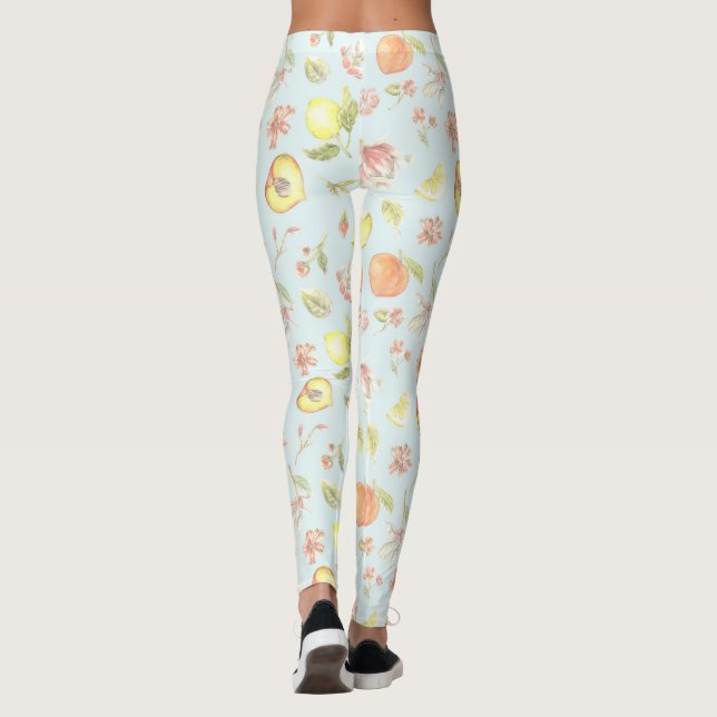 Leggings Polainas meridionales del estampado de flores del (Reverso)