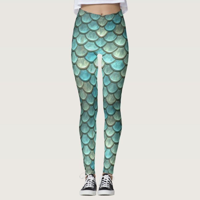 Leggings Polainas metálicas de la sirena (Anverso)