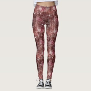 Leggings Polainas modeladas Brown rosadas acodadas