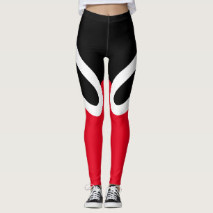 Leggings Polainas negras/blancas/rojas del "OH-OH"