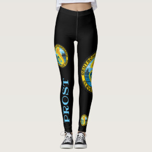 Leggings Polainas negras de DMV Prost con el logotipo del