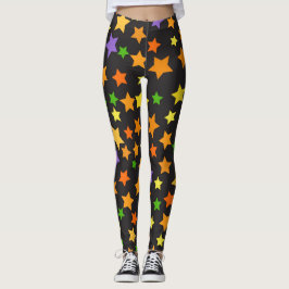 Leggings Polainas negras de Halloween de las estrellas del