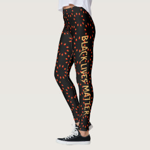 Leggings Polainas negras de la materia de las vidas