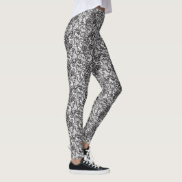 Leggings Polainas negras del cordón