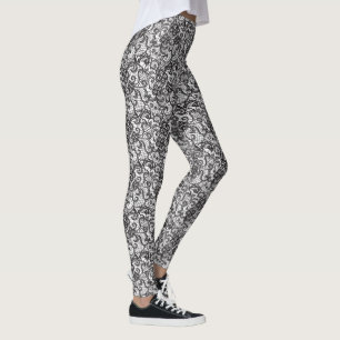 Leggings Polainas negras del cordón
