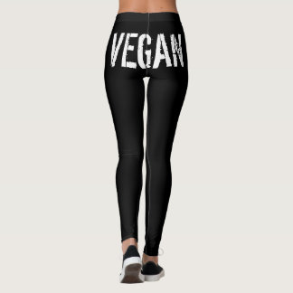 LEGGINGS POLAINAS NEGRAS DEL LOGOTIPO DEL "VEGANO"