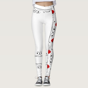 Leggings Polainas negras del modelo de las vides de los