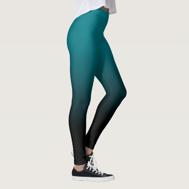 Leggings Polainas negras verde azuladas de Ombre (Derecha)