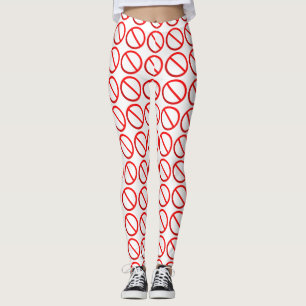 Leggings Polainas no permitidas del Rótulo