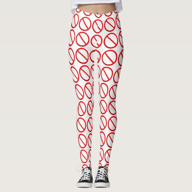 Leggings Polainas no permitidas del Rótulo (Anverso)