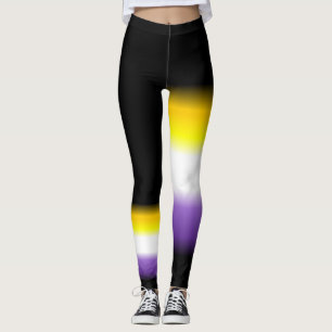 Leggings Polainas nonbinary asimétricas de la bandera del