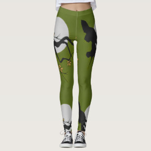 Leggings Polainas--Orig. Rama/verde/negro/blanco asiáticos
