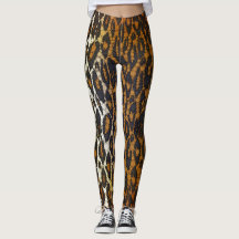 Polainas para mujer del estampado leopardo negro