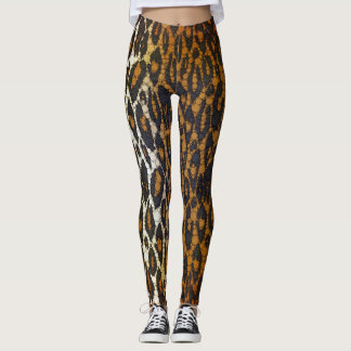 Leggings Polainas para mujer del estampado leopardo negro
