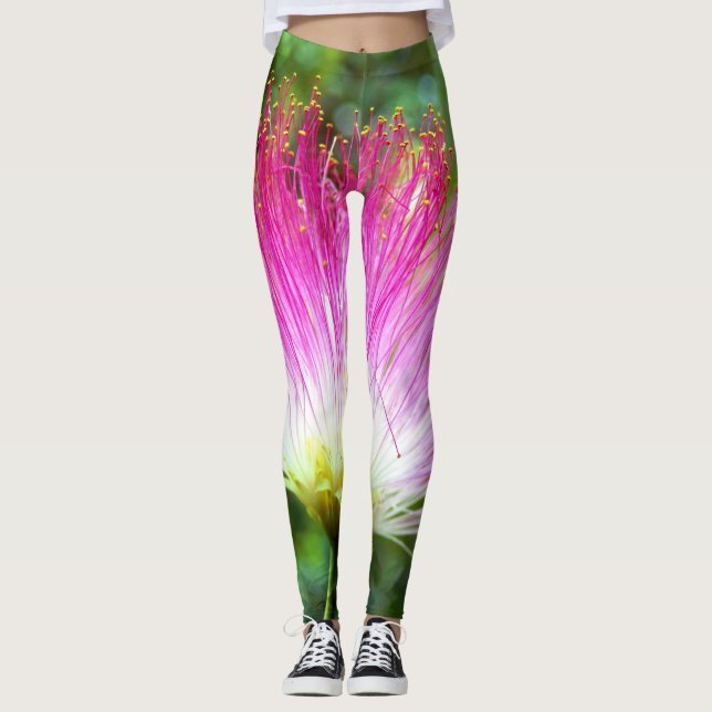 Leggings Polainas persas de la flor del árbol de seda (Anverso)