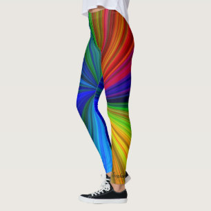 Leggings Polainas personalizadas amarillo de Starburst del