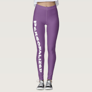 Leggings Polainas personalizadas púrpura de las señoras