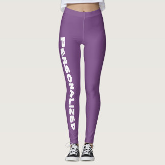 Leggings Polainas personalizadas púrpura de las señoras