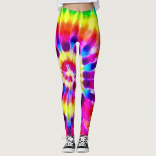 Leggings Polainas psicodélicas del teñido anudado del arc