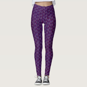 Leggings Polainas púrpuras de la escala del dragón