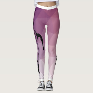 Leggings Polainas púrpuras y rosadas de la danza de la