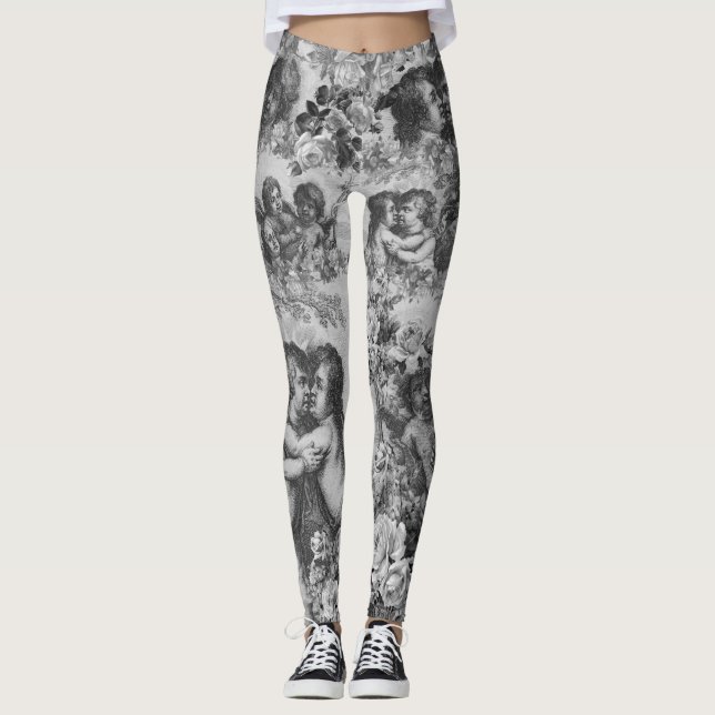 Leggings Polainas querubines ángeles grises (Anverso)